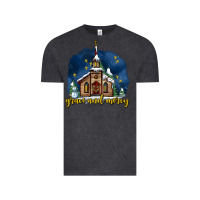 Vintage Black Christmas church and snow grace and mercy Vintage Tee - AdoDesignShop