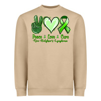 Mushroom peace love cure non hodgkin's lymphoma Heavyweight Sweatshirt - Jasminsmagicworld