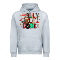 Heather Grey holly jolly babe Urban Hoodie - CowGirlArtShop