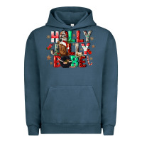 Pigment Midnight Navy holly jolly babe Urban Hoodie - CowGirlArtShop