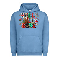 Pigment Pebble Blue holly jolly babe Urban Hoodie - CowGirlArtShop