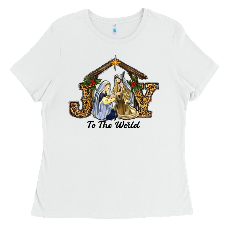 Joy To The World Baby Jesus Christmas Ladies Tee by RanaPortraitStore | Teevron