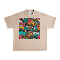 French Oak western school bus seamless pattern Urban Heavy Tee - BundleAndBundleShop
