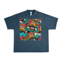 Midnight Navy western school bus seamless pattern Urban Heavy Tee - BundleAndBundleShop