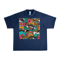 Navy western school bus seamless pattern Urban Heavy Tee - BundleAndBundleShop