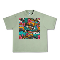 Oil Green western school bus seamless pattern Urban Heavy Tee - BundleAndBundleShop