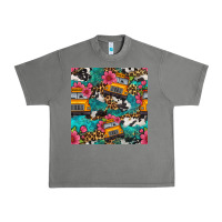 Tornado western school bus seamless pattern Urban Heavy Tee - BundleAndBundleShop