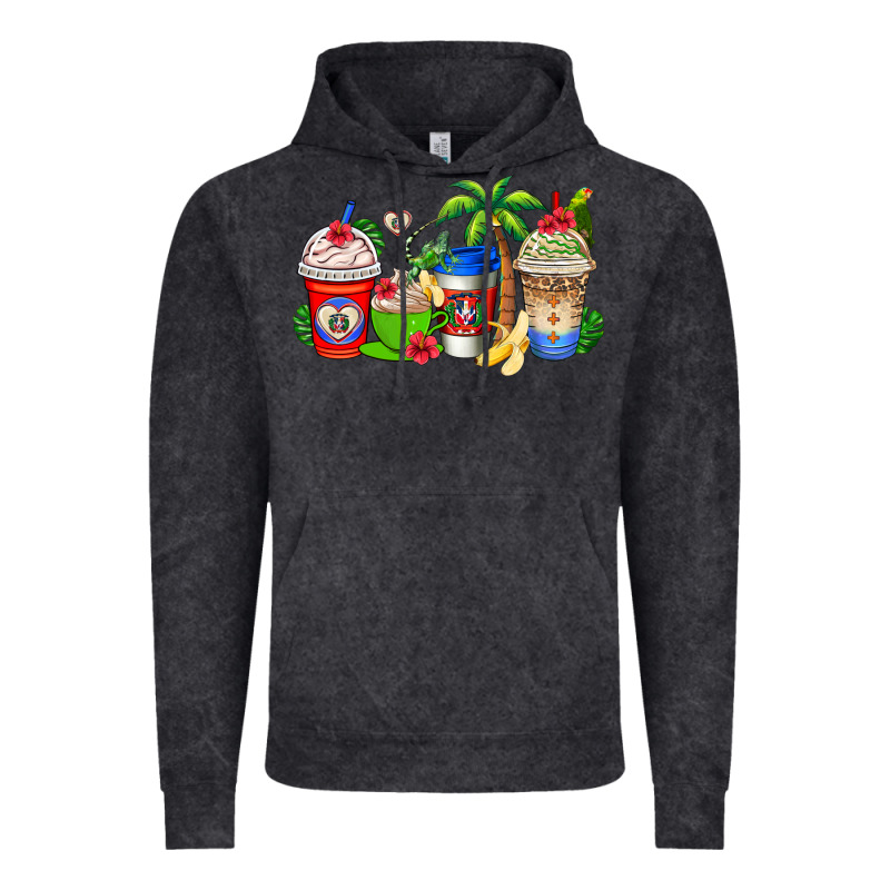 Dominican Republic Coffee Cups Vintage Hoodie by AdoDesignShop | Teevron