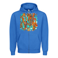 Serape With Leopard Pattern Zipper Hoodie | Teevron