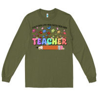 Army Green teacher wildflowers kopyası Long Sleeve Tee - JahusDesignShop