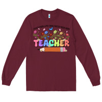 Burgundy teacher wildflowers kopyası Long Sleeve Tee - JahusDesignShop