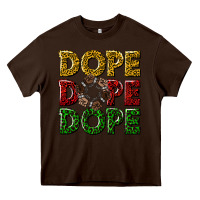Chocolate Brown dope dope dope Heavy Core Tee - texasbilliewilder
