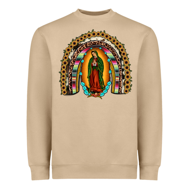 Our Lady Of Guadalupe Rainbow Heavyweight Sweatshirt by JahusDesignShop | Teevron
