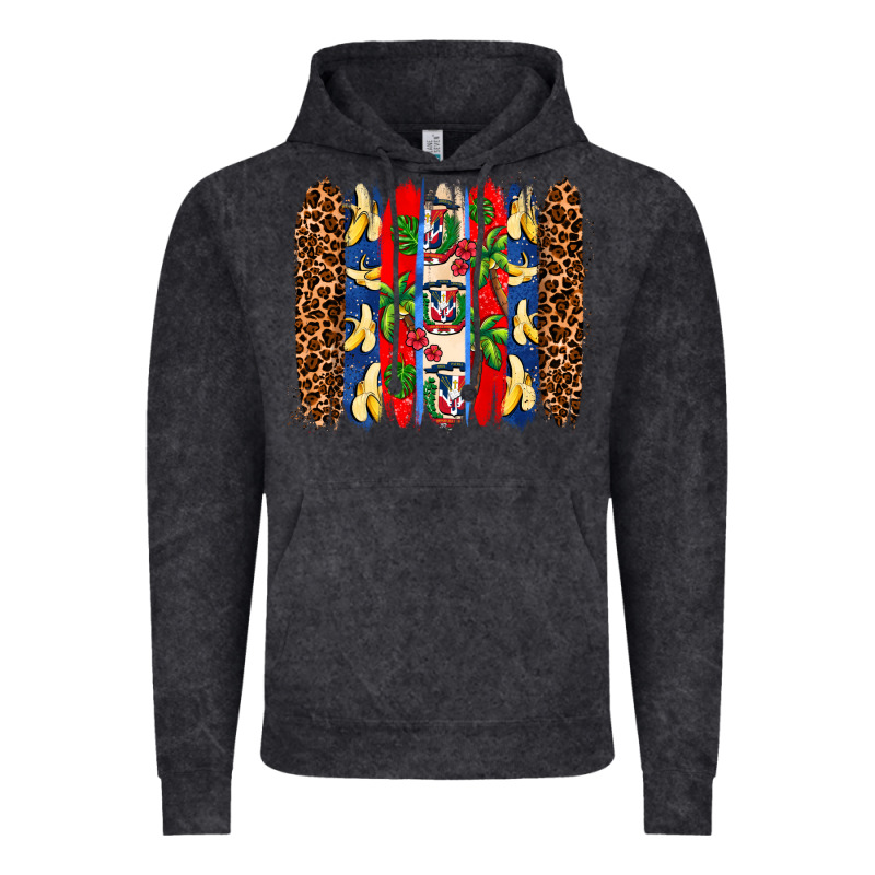 Dominican Republic Brushstrokes Vintage Hoodie by AdoDesignShop | Teevron