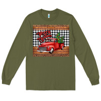 Army Green merry Christmas truck Long Sleeve Tee - Jasminsmagicworld