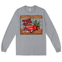 Heather Grey merry Christmas truck Long Sleeve Tee - Jasminsmagicworld