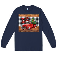 Navy merry Christmas truck Long Sleeve Tee - Jasminsmagicworld