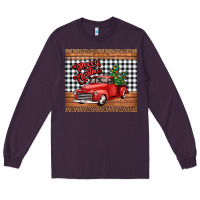 Plum merry Christmas truck Long Sleeve Tee - Jasminsmagicworld