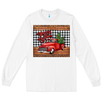 White merry Christmas truck Long Sleeve Tee - Jasminsmagicworld