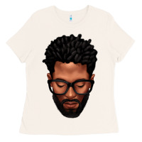 Bone bearded black man portrait Ladies Tee - texasbilliewilder
