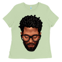 Matcha bearded black man portrait Ladies Tee - texasbilliewilder