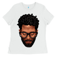 White bearded black man portrait Ladies Tee - texasbilliewilder