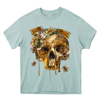 Arona Flower Skeleton Bees Heavy Core Tee - RanaPortraitStore