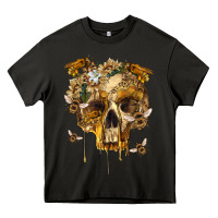 Asphalt Flower Skeleton Bees Heavy Core Tee - RanaPortraitStore