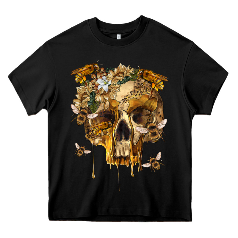 Flower Skeleton Bees Heavy Core Tee by RanaPortraitStore | Teevron