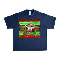 Navy feliz navidad spanish christmas santa tumbler Urban Heavy Tee - Jasminsmagicworld