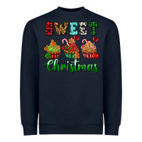 Navy sweet Christmas with cupcake Heavyweight Sweatshirt - AdoDesignShop
