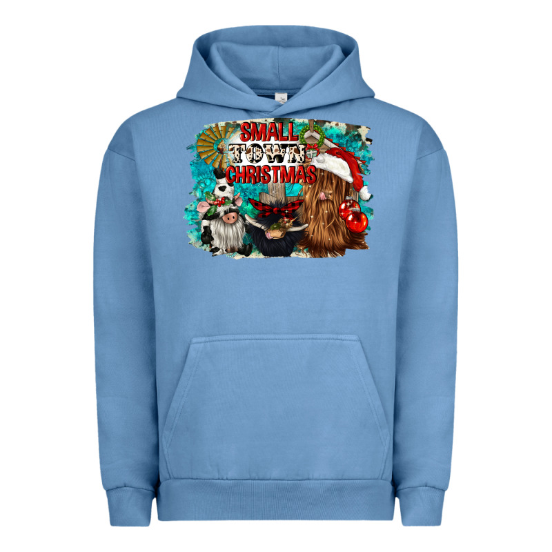 Small Town Christmas Urban Hoodie by CowGirlArtShop | Teevron