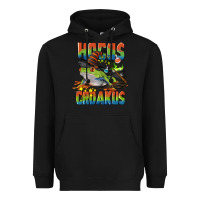 Black Hocus Croakus Halloween Frog Heavyweight Hoodie - LillyAllenDesigns