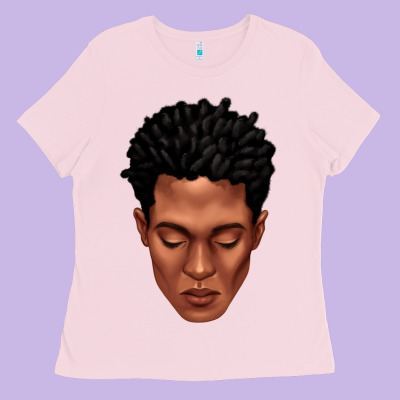 Black Man Portrait Ladies Tee Designed By Texasbilliewilder