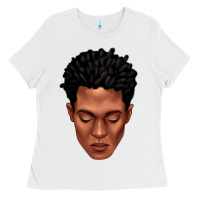 White black man portrait Ladies Tee - texasbilliewilder
