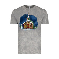 Cloud Rock Christmas church and snow Vintage Tee - AdoDesignShop