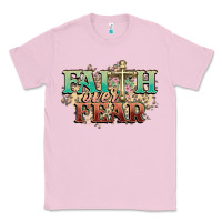 Bubblegum Pink faith over fear cross Classic Tee - NancyCooperArtShop