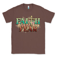 Chestnut faith over fear cross Classic Tee - NancyCooperArtShop