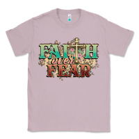 Lilac faith over fear cross Classic Tee - NancyCooperArtShop