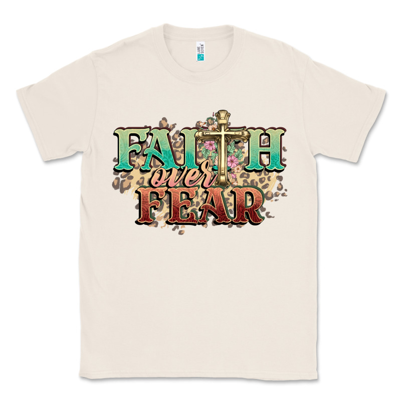 Faith Over Fear Cross Classic Tee by NancyCooperArtShop | Teevron
