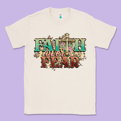 Faith Over Fear Cross Classic Tee Designed By Nancycooperartshop