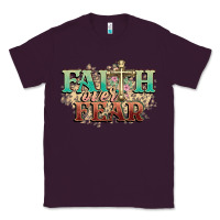 Plum faith over fear cross Classic Tee - NancyCooperArtShop