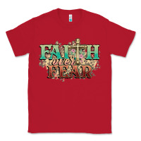 Red faith over fear cross Classic Tee - NancyCooperArtShop