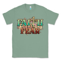 Sage faith over fear cross Classic Tee - NancyCooperArtShop