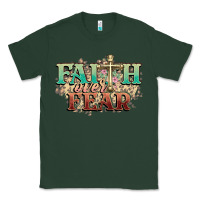 Sports Green faith over fear cross Classic Tee - NancyCooperArtShop