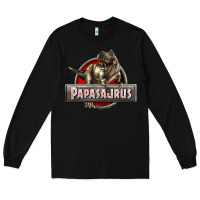 Black Papasaurus T-Rex Long Sleeve Tee - LillyAllenDesigns