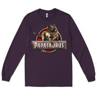Plum Papasaurus T-Rex Long Sleeve Tee - LillyAllenDesigns