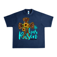 Navy he has risen Urban Heavy Tee - JahusDesignShop
