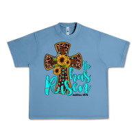 Pebble Blue he has risen Urban Heavy Tee - JahusDesignShop