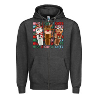 Charcoal Heather have a cup of cheer Zipper Hoodie - MaliasSmallBusiness